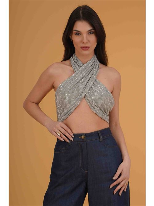 Top in microstrass Twenty Fourhaitch | SANTORINIARGENTO